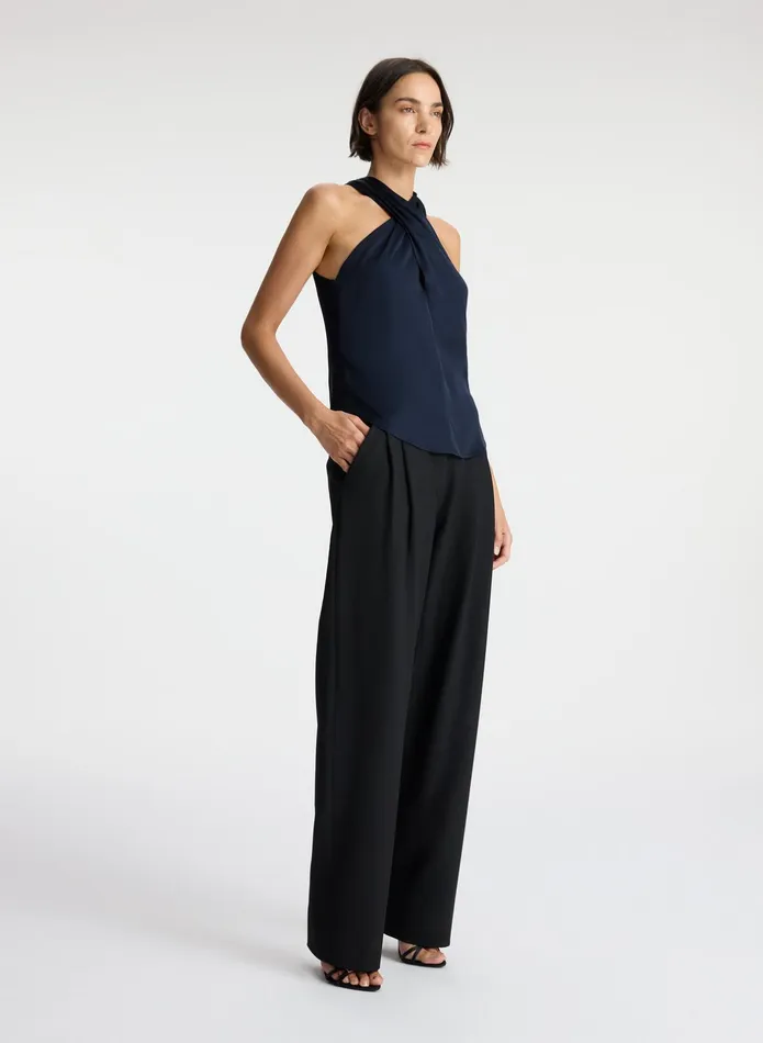 ALC Tees and Tanks Miranda Satin Top Dark Sapphire 8211 Women