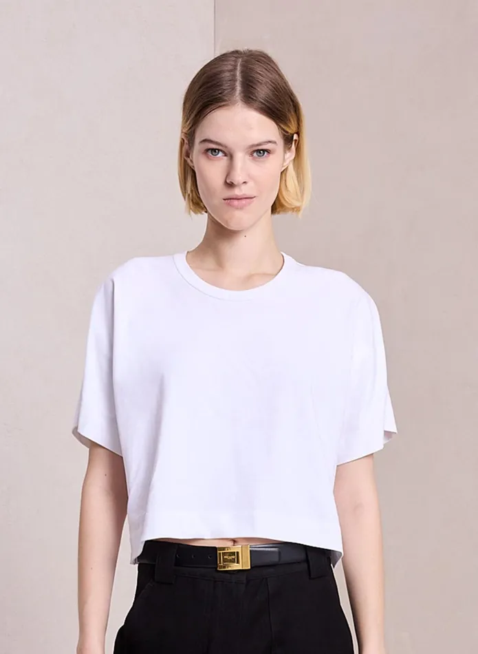 ALC Tees and Tanks Oliver Cotton Jersey Tee White 8211 Women