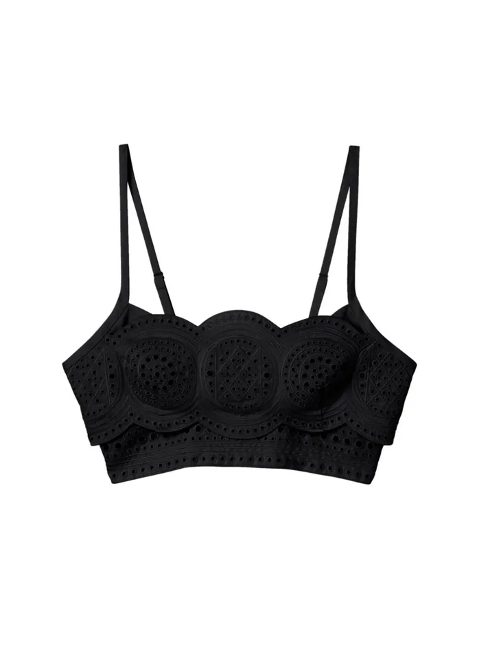 ALC Tees and Tanks Positano Linen Eyelet Top Blackblack 8211 Women
