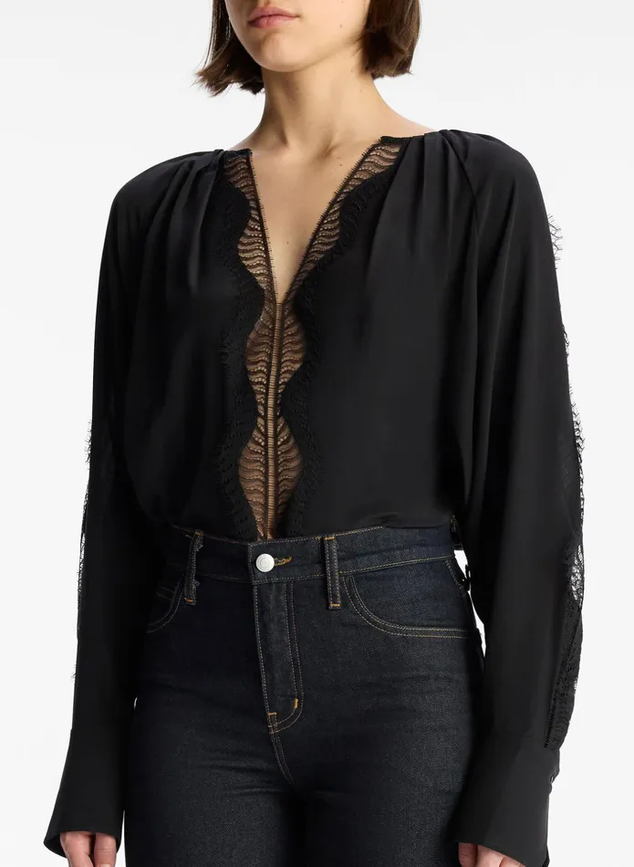 ALC Tops Carlota Silk Top Black 8211 Women