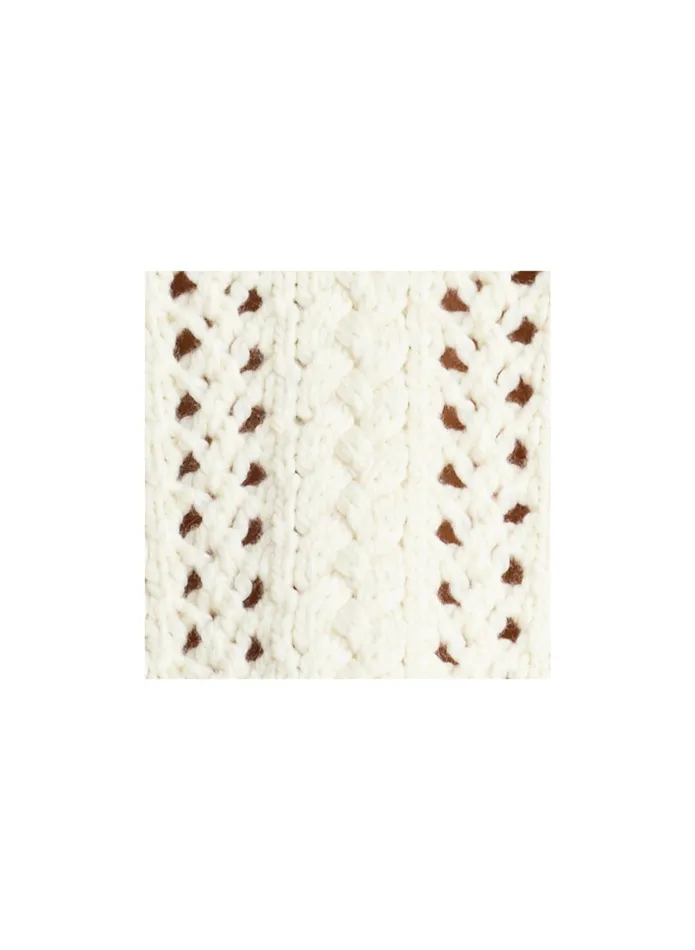 ALC Tops Chandler Cotton Cable Sweater Off White 8211 Women
