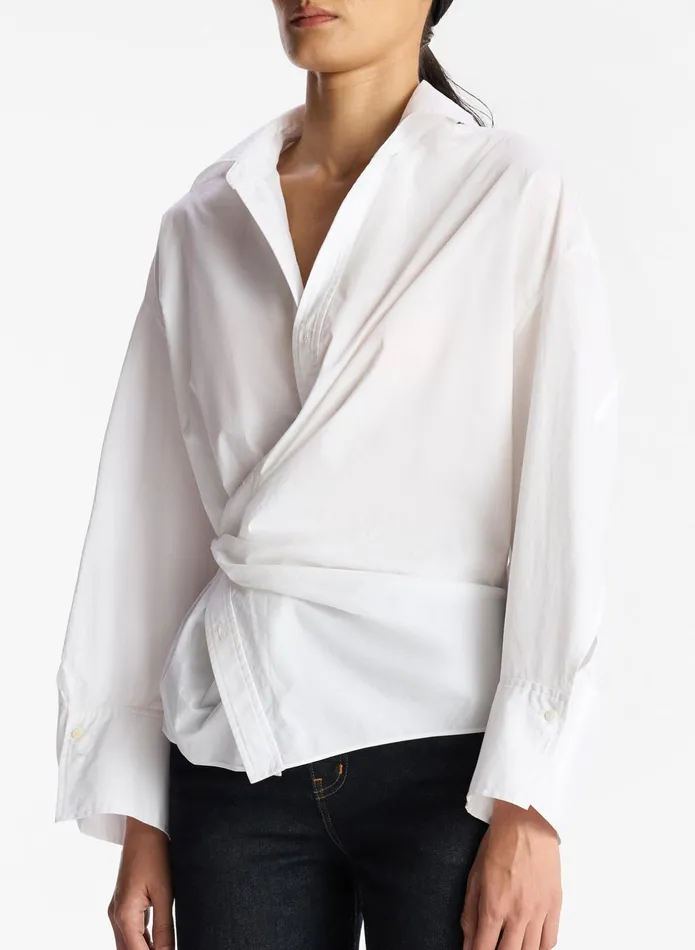 ALC Tops Madison Cotton Wrap Top White 8211 Women