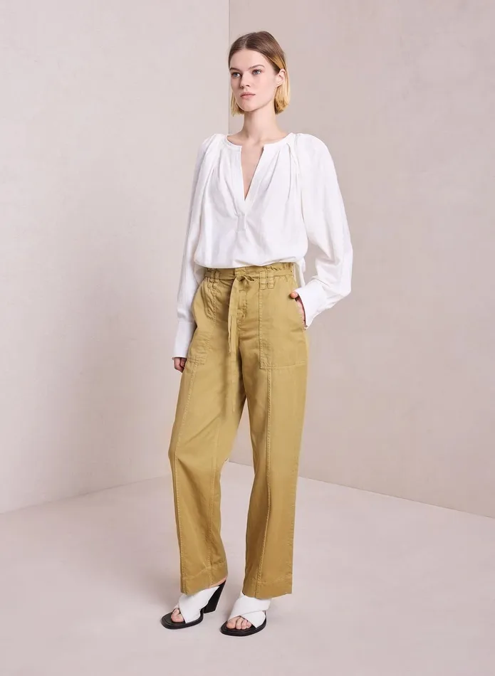 ALC Tops Nomad Cotton Linen Top White 8211 Women
