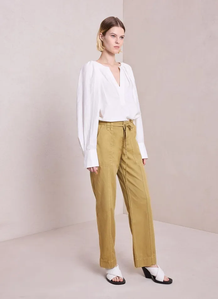 ALC Tops Nomad Cotton Linen Top White 8211 Women