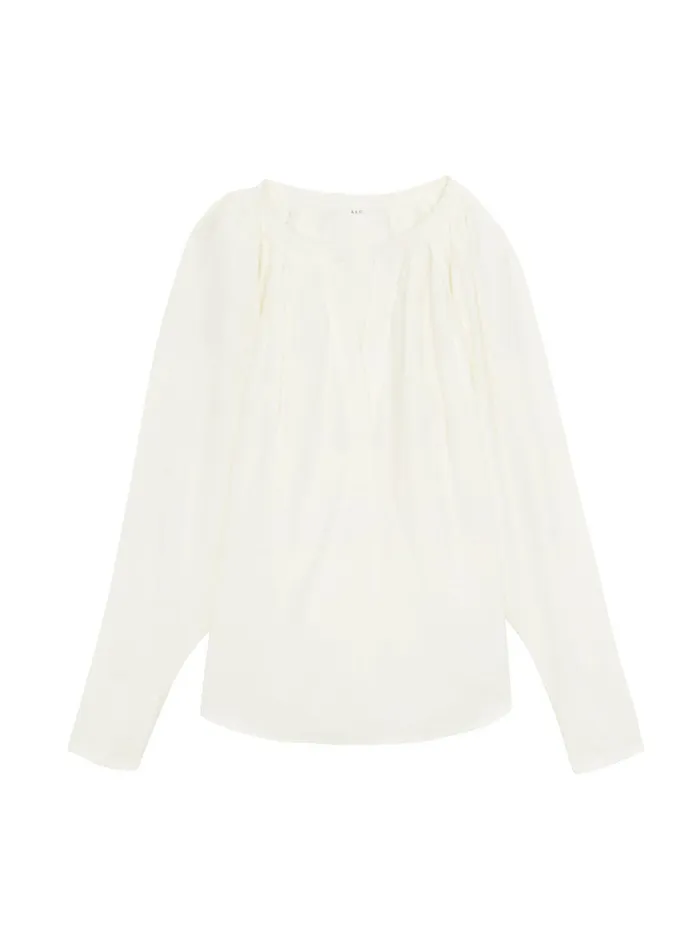 ALC Tops Nomad Cotton Linen Top White 8211 Women