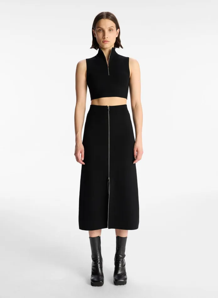 ALC Tops Pierre Cropped Knit Top Black 8211 Women