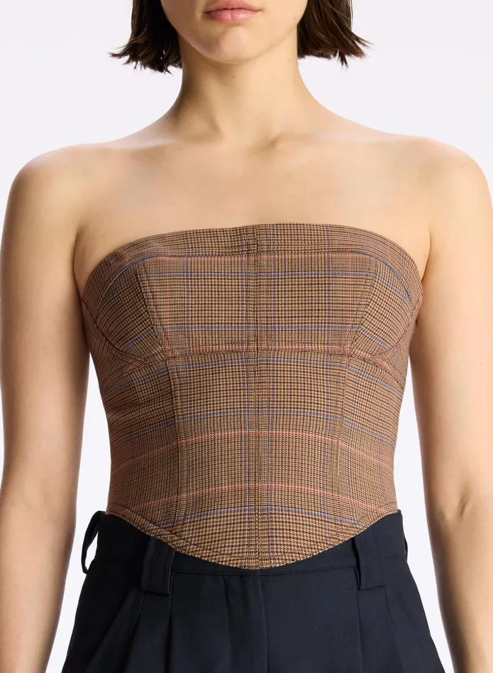 ALC Tops Remi Strapless Top Sable Multi 8211 Women
