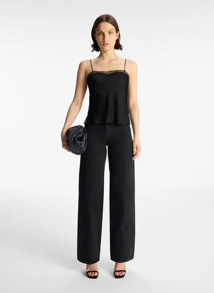 ALC Tops Sandy Lace Camisole Top Blackblack 8211 Women