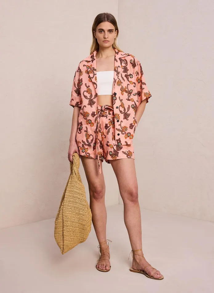 ALC Tops Sullivan Linen Top Sandstone Multi 8211 Women