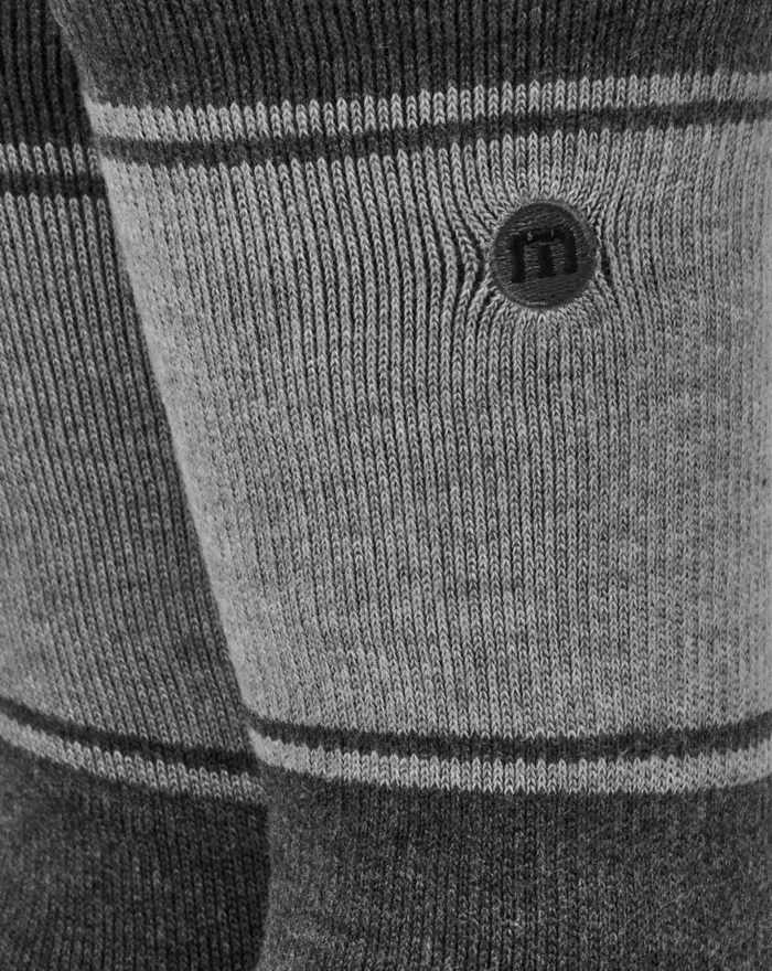 Accessories BAJA 20 CREW SOCK Heather Grey Pinstripe TravisMathew Socks