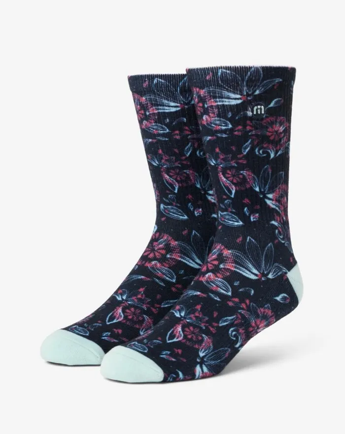 Accessories FLOURISH CREW SOCK Mood Indigo TravisMathew Socks