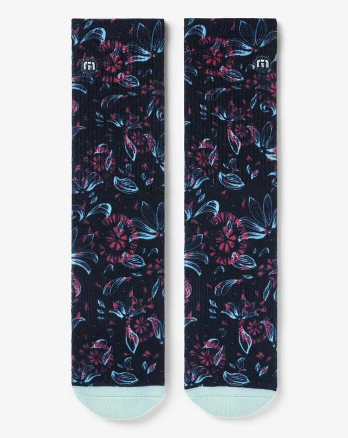 Accessories FLOURISH CREW SOCK Mood Indigo TravisMathew Socks