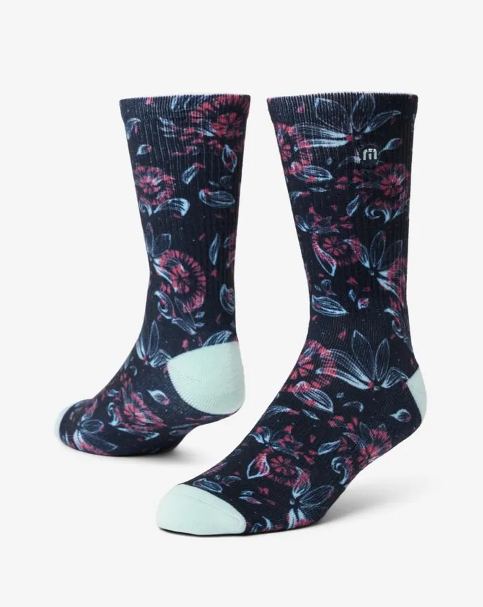 Accessories FLOURISH CREW SOCK Mood Indigo TravisMathew Socks