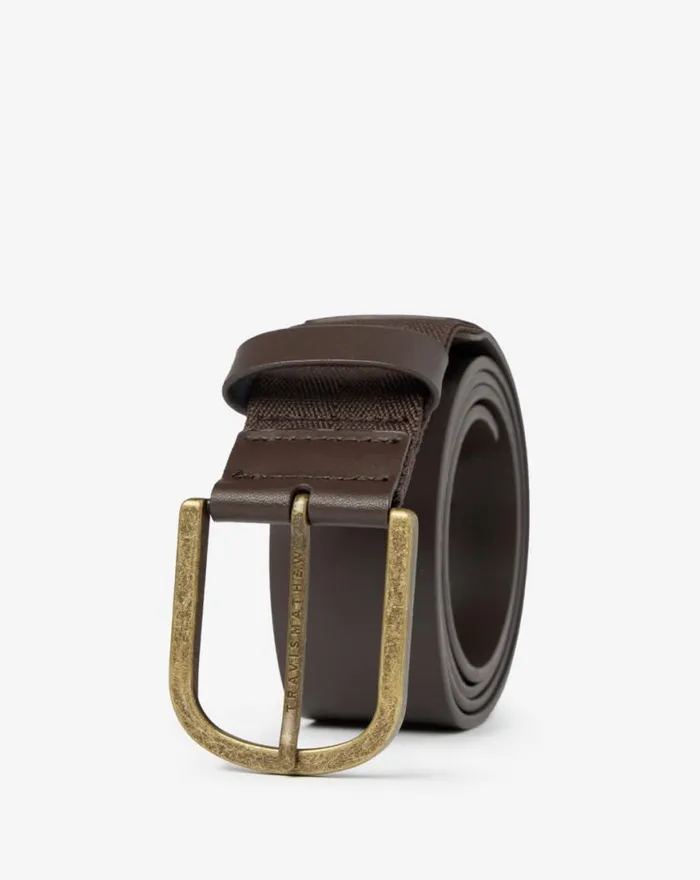 Accessories JINX 20 LEATHER HYBRID STRETCH BELT Dark Brown TravisMathew Belts Accessories JINX 20 LEATHER HYBRID STRETCH BELT Dark Brown TravisMathew Belts