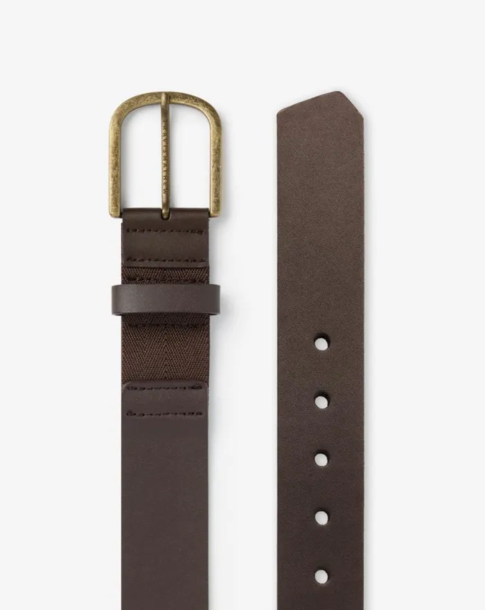 Accessories JINX 20 LEATHER HYBRID STRETCH BELT Dark Brown TravisMathew Belts