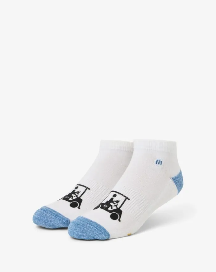Accessories LOST MAPES ANKLE SOCK White TravisMathew Socks