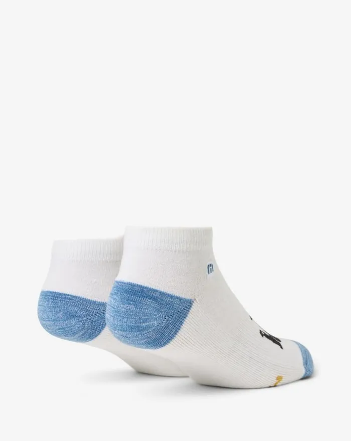 Accessories LOST MAPES ANKLE SOCK White TravisMathew Socks