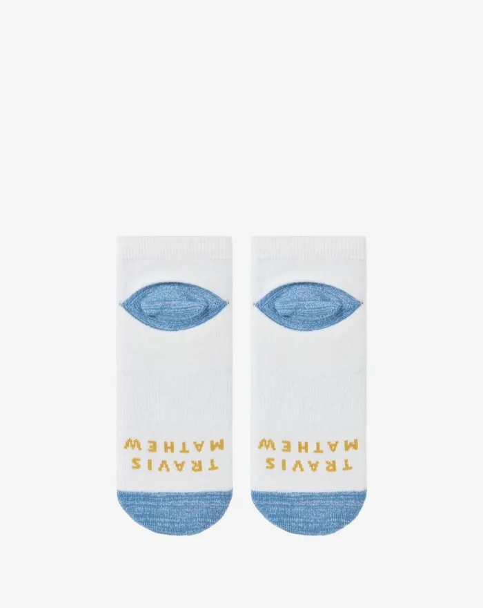 Accessories LOST MAPES ANKLE SOCK White TravisMathew Socks