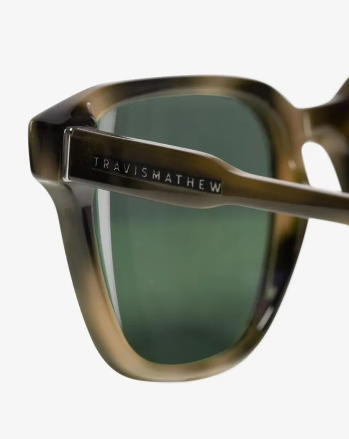 Accessories OFFDAZE SUNGLASSES Light Brindle Tort Green Polar TravisMathew Sunglasses