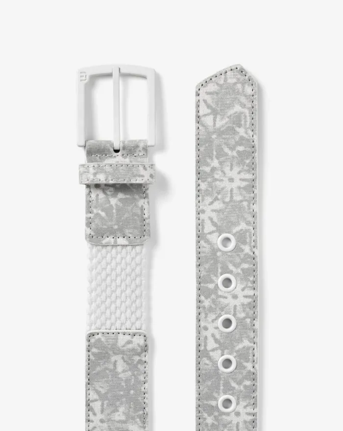 Accessories SOLO TRAVEL CANVAS HYBRID STRETCH BELT Whitemicro Chip TravisMathew Belts