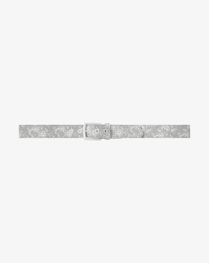 Accessories SOLO TRAVEL CANVAS HYBRID STRETCH BELT Whitemicro Chip TravisMathew Belts