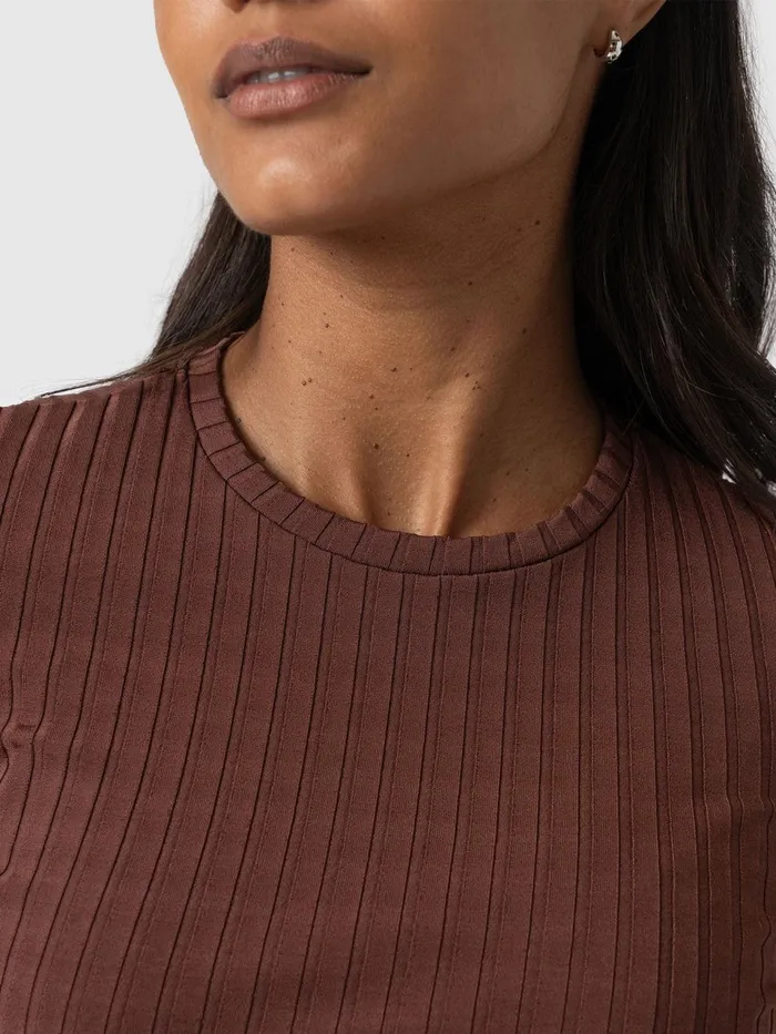 Adaline Tee 8211 Maroon Rib Maroon Rib Women Saint And Sofia TShirts and Tanks