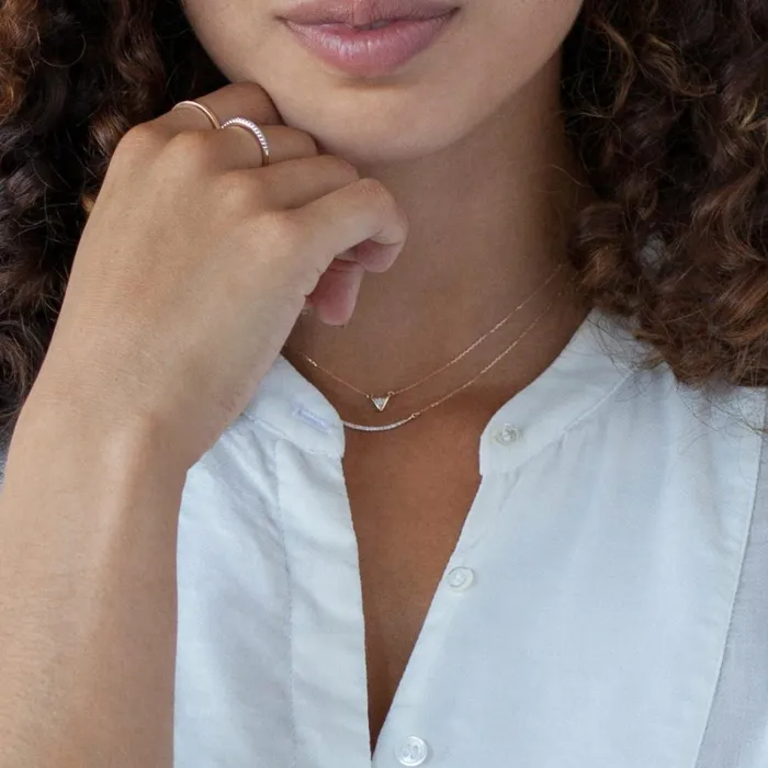 Adina Reyter Fine Chains and Pendants Large Pav Curve Necklace 8211 Necklaces Adina Reyter Fine Chains and Pendants Large Pav Curve Necklace 8211 Necklaces