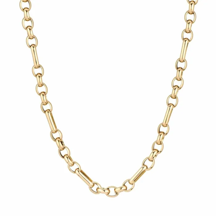 Adina Reyter Italian Chains and Sets Mixed Rolo Cable Chain Necklace 8211 Necklaces