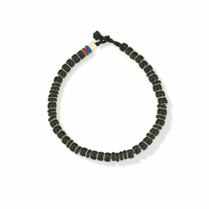 Adina Reyter Mini Bead And Big Bead Sets Bead Party Men039s Black Enamel Bracelet 8211 Bracelets and Anklets Adina Reyter Mini Bead And Big Bead Sets Bead Party Men039s Black Enamel Bracelet 8211 Bracelets and Anklets