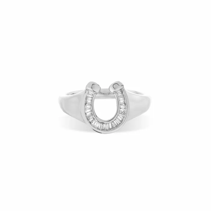 Adina Reyter Signet Baguette Horseshoe Signet Ring In Sterling Silver Sterling Silver 8211 Rings Adina Reyter Signet Baguette Horseshoe Signet Ring In Sterling Silver Sterling Silver 8211 Rings