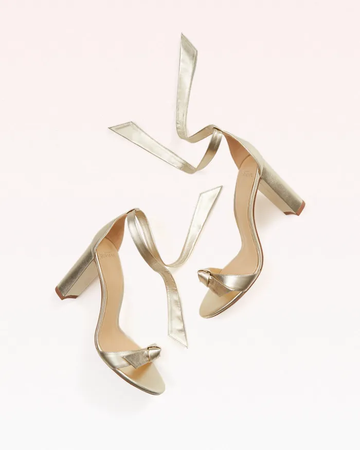 Alexandre Birman Clarita Block 90 High Heel Sandal In Gold 8211 Gold Heels Golden Women Alexandre Birman Sandals