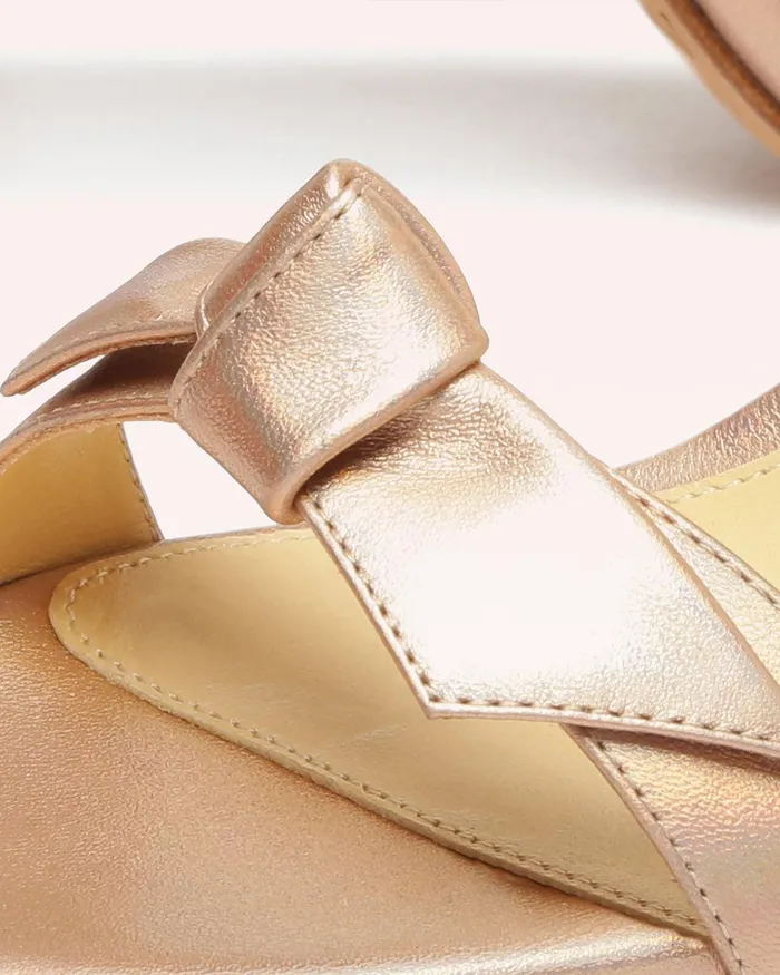 Alexandre Birman Clarita Block 90 Metallic Champagne 8211 Gold Heels Champagne Women Alexandre Birman Sandals