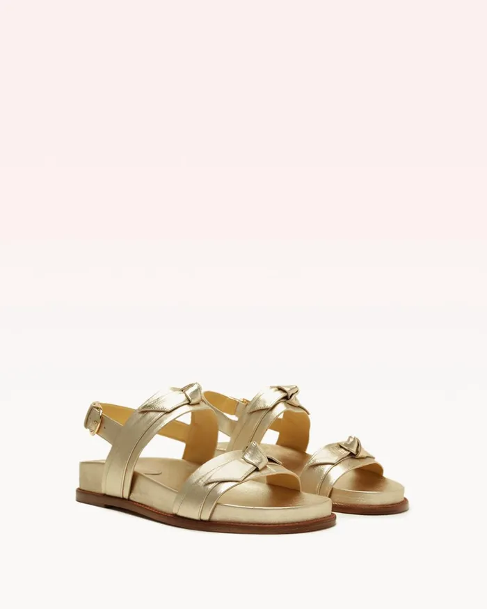 Alexandre Birman Clarita Sport Sandal 8211 Golden Flat Sandals 8211 Luxury Comfortable Sandals Gold Women Alexandre Birman Flats