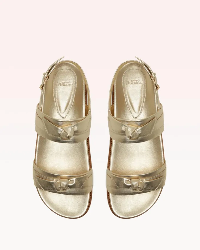 Alexandre Birman Clarita Sport Sandal 8211 Golden Flat Sandals 8211 Luxury Comfortable Sandals Gold Women Alexandre Birman Flats