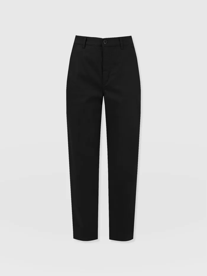 Alma Barrel Leg Chino 8211 Black Black Women Saint And Sofia Pants