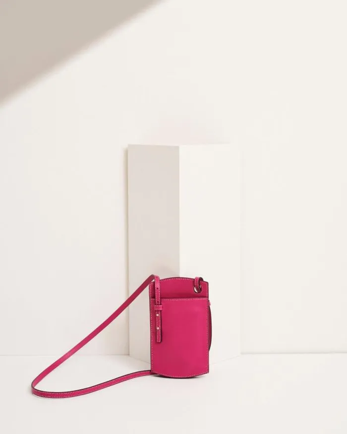 ALOHAS Bags Women Phone Pouch 8211 Pink Leather Handbag