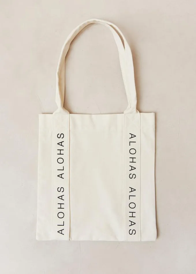 ALOHAS Bags Women Summer Of Love 8211 White Cotton Handbag