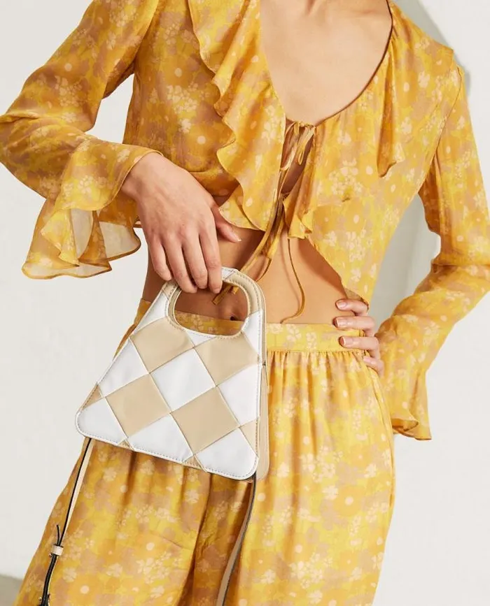 ALOHAS Bags Women The A Scacchi 8211 Beige And Cream Checkered Handbag