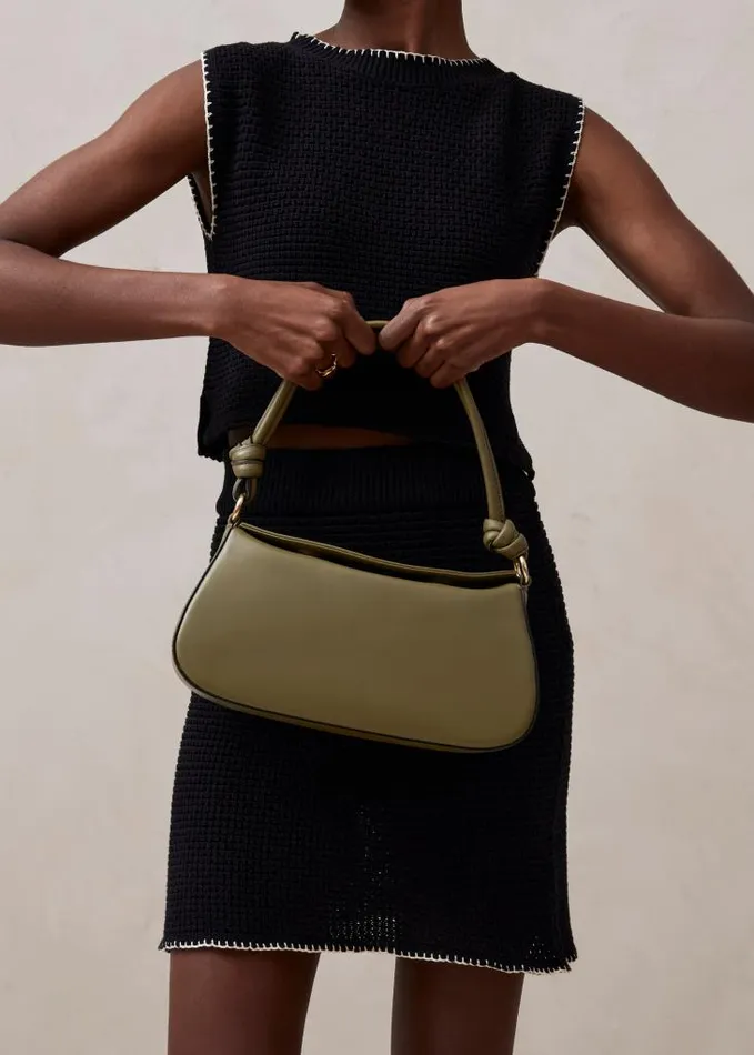 ALOHAS Bags Women The Curl Knot 8211 Green Leather Handbag