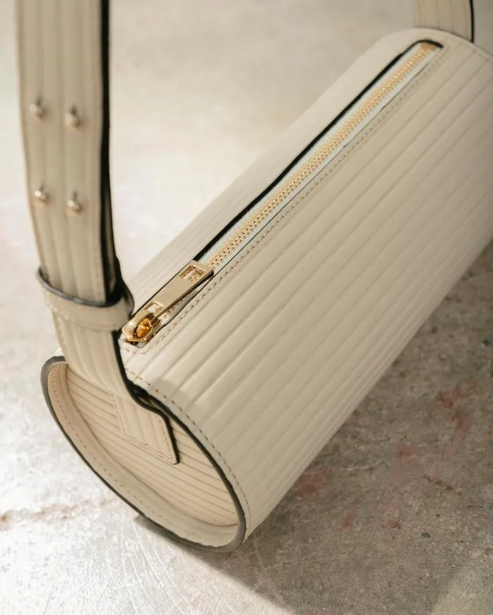 ALOHAS Bags Women The I Pleated 8211 White Leather Handbag