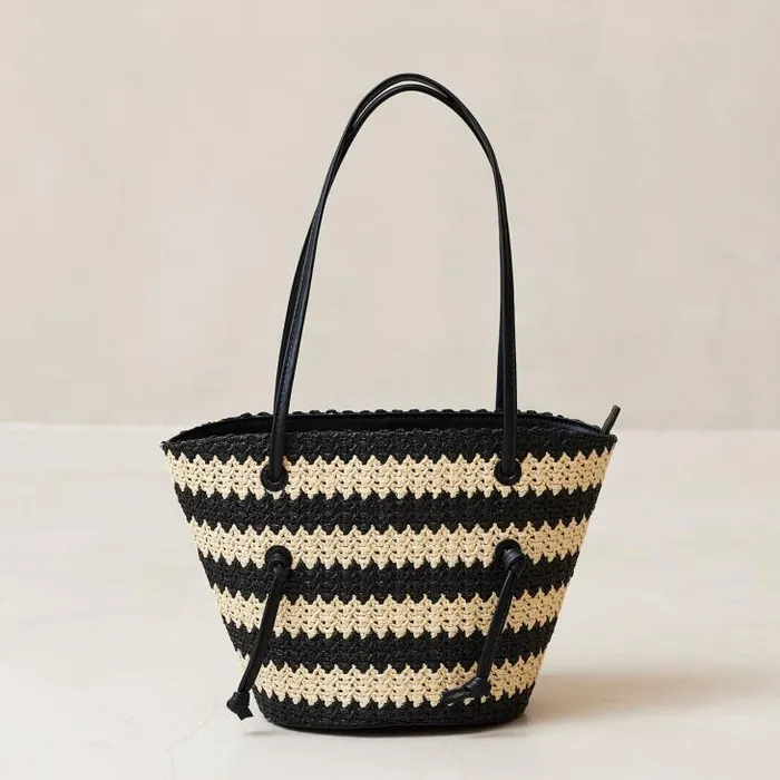ALOHAS Bags Women The Tangle 8211 Black And Cream Crochet Shoulder Bag