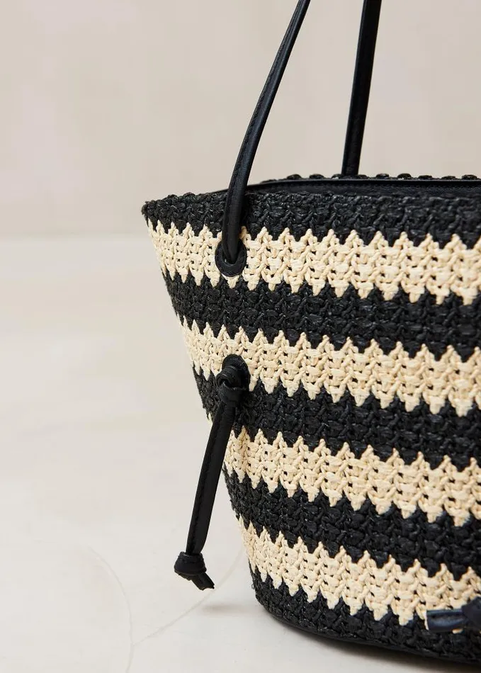ALOHAS Bags Women The Tangle 8211 Black And Cream Crochet Shoulder Bag