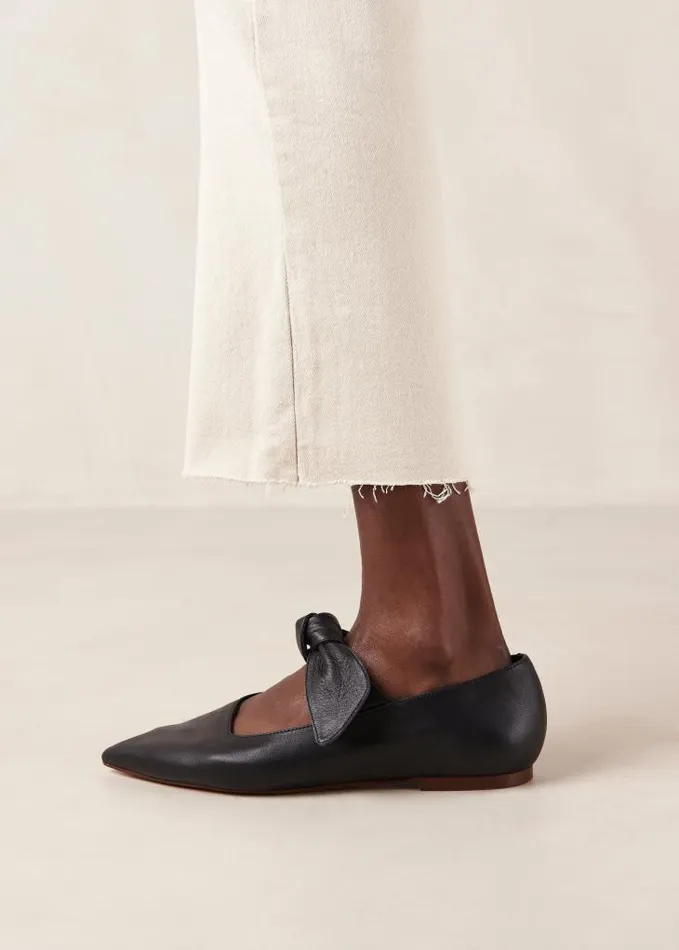 ALOHAS Ballet Flats Women Fossil 8211 Black Leather Ballet Flats