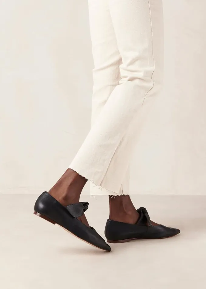 ALOHAS Ballet Flats Women Fossil 8211 Black Leather Ballet Flats