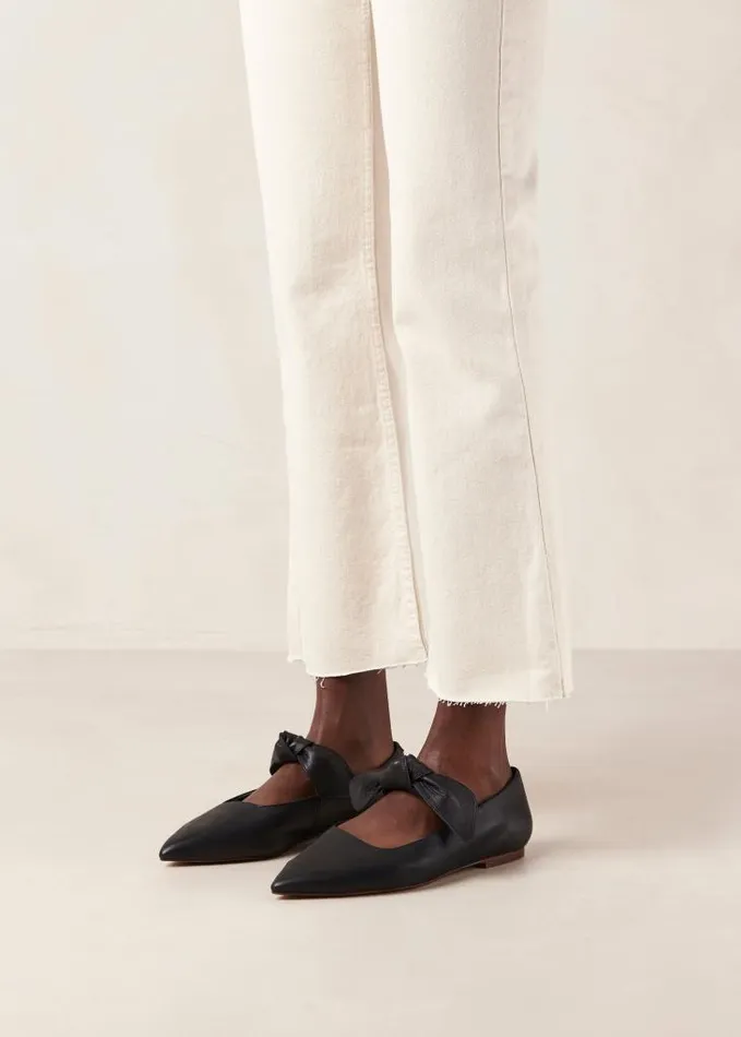 ALOHAS Ballet Flats Women Fossil 8211 Black Leather Ballet Flats