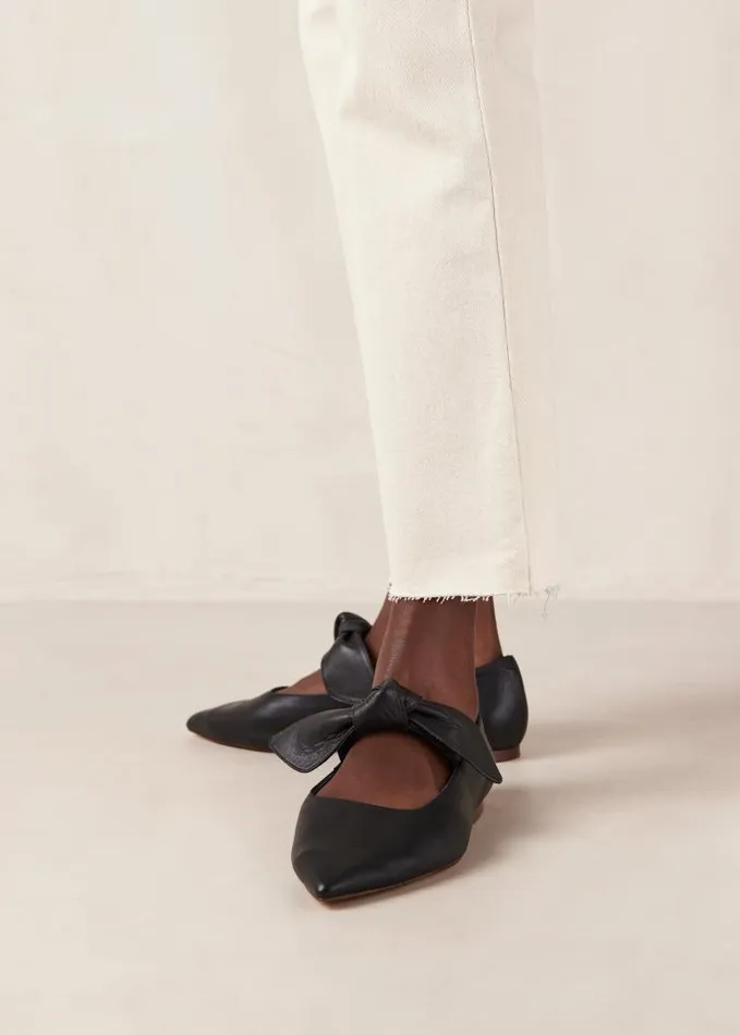 ALOHAS Ballet Flats Women Fossil 8211 Black Leather Ballet Flats