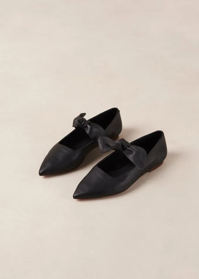 ALOHAS Ballet Flats Women Fossil 8211 Black Leather Ballet Flats