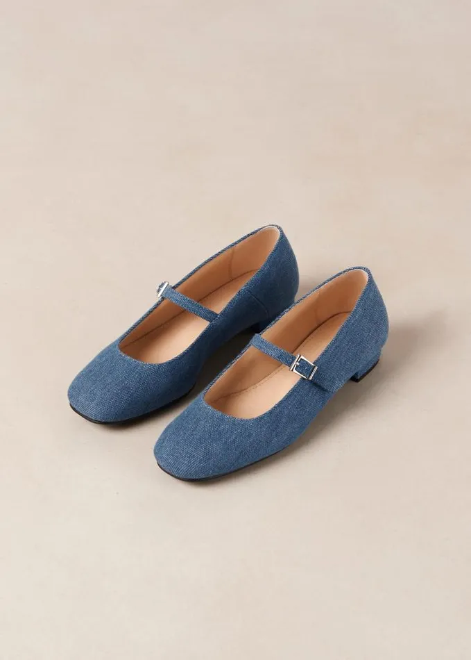 ALOHAS Ballet Flats Women Por Do Sol 8211 Blue Denim Ballet Pumps