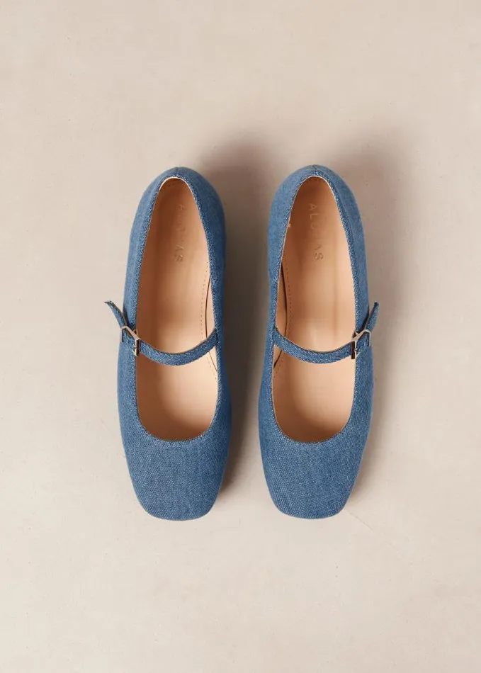 ALOHAS Ballet Flats Women Por Do Sol 8211 Blue Denim Ballet Pumps