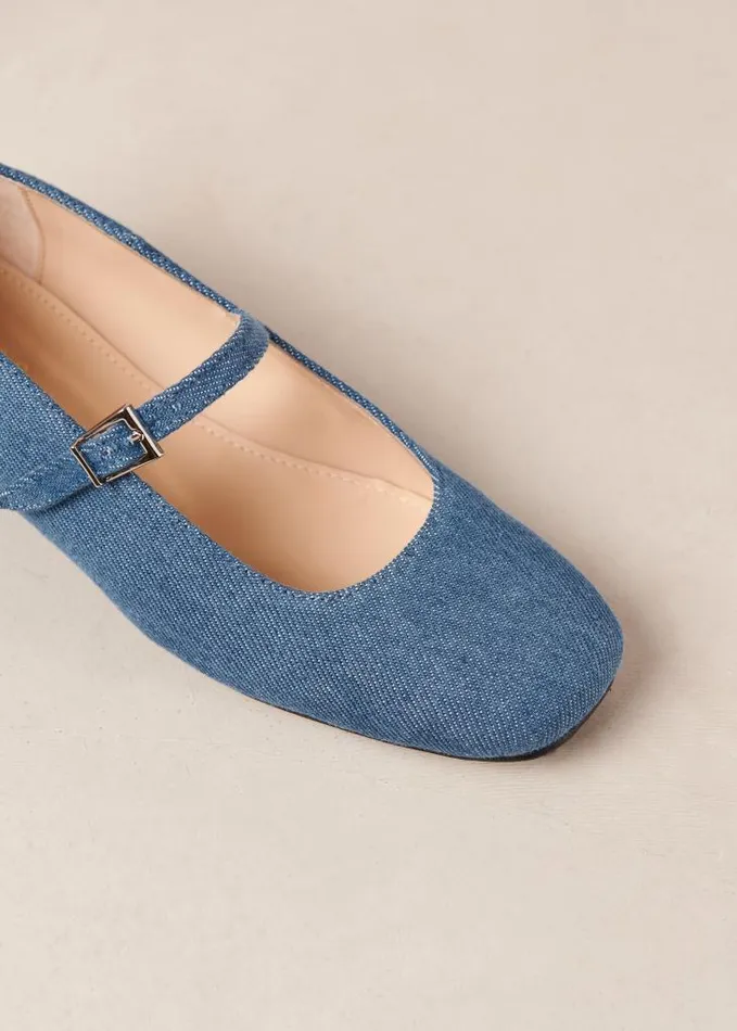 ALOHAS Ballet Flats Women Por Do Sol 8211 Blue Denim Ballet Pumps